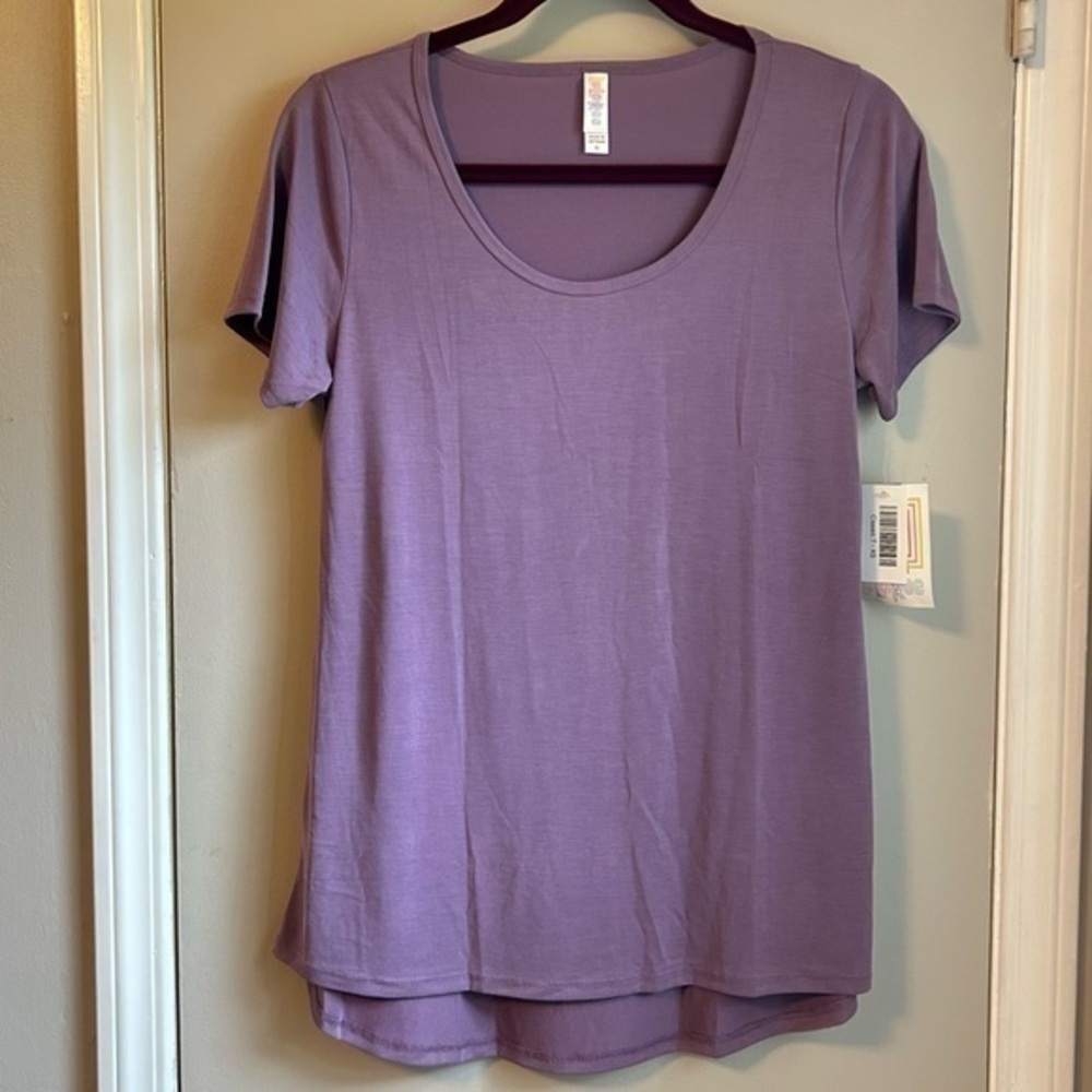 NEW LuLaRoe Solid Purple Classic Modal Soft Women’s Short Sleeve High Low Tee XS